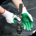 SRSAFETY 10G Knitted Heat resistance green rubber coated gloves